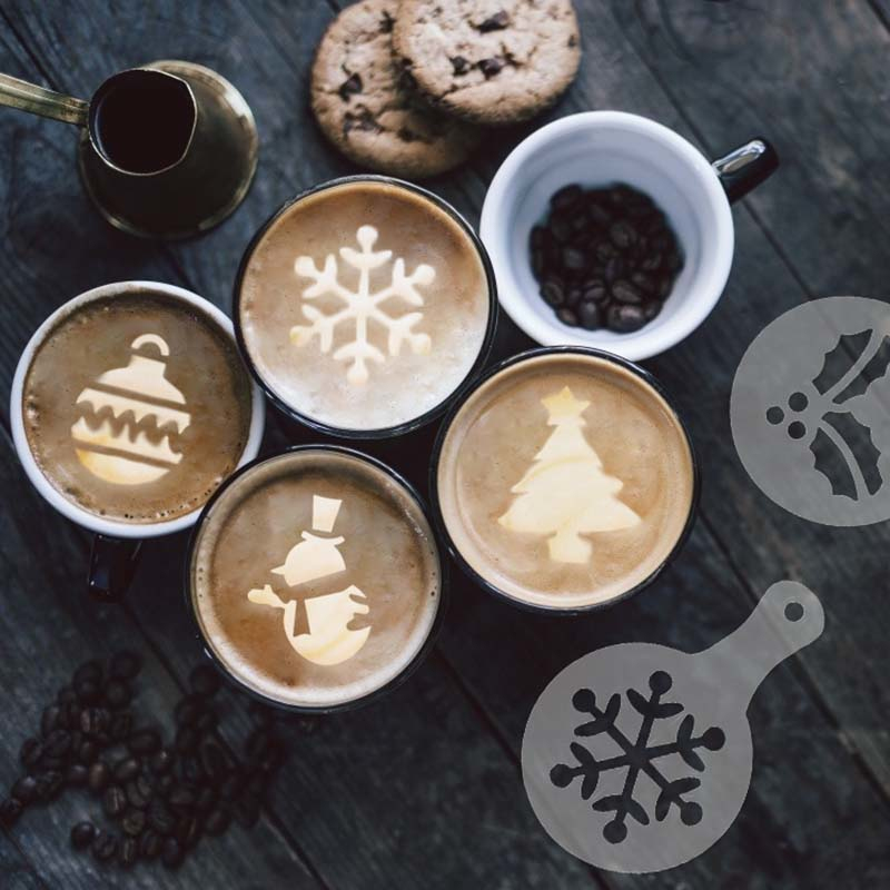 8PCS New Drawing Mold Coffee