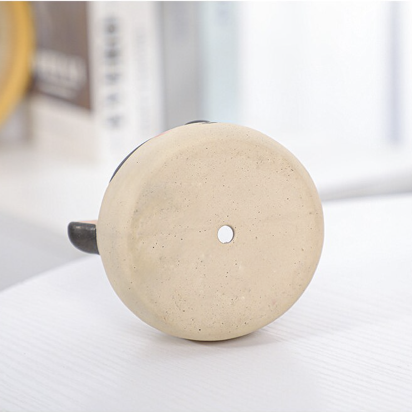 Antique Matte Ceramic Mini Panda Flower Pot - Image 4