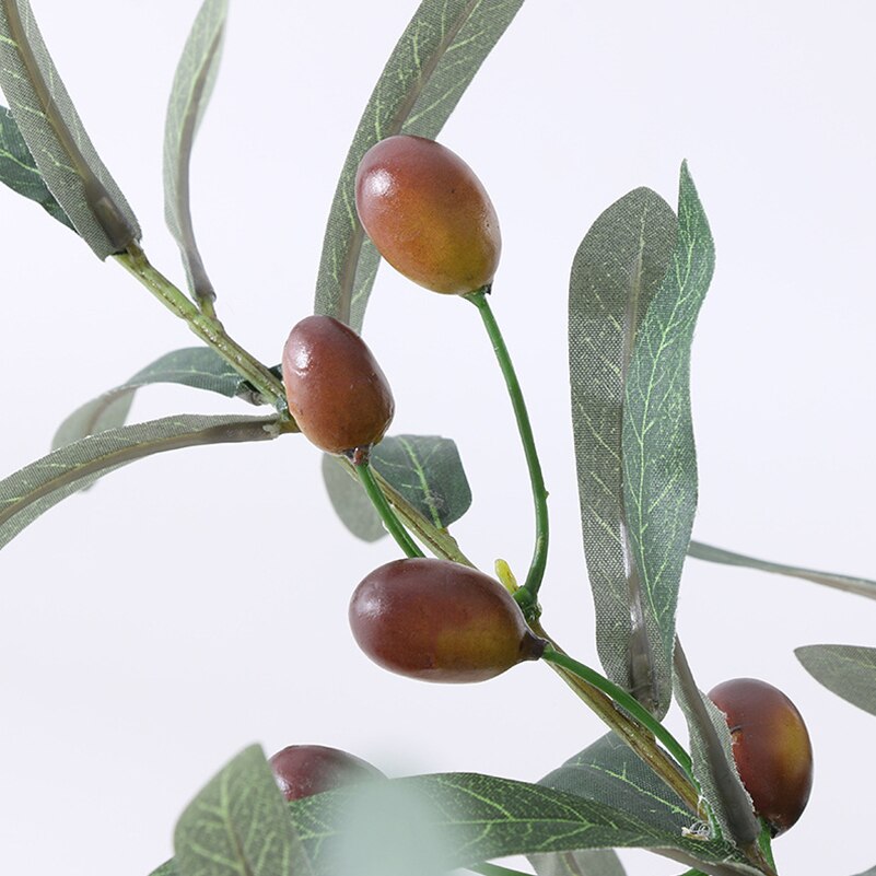 Artificial Olive Green Leaves Tree Branches - Image 5