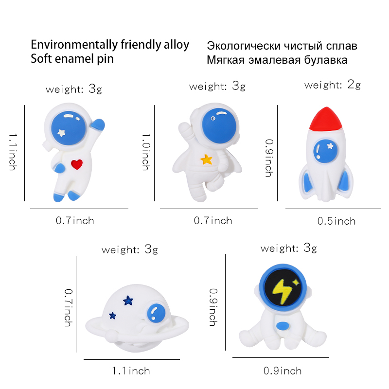 5 PCS/Set Cosmonaut Rocket Astronaut Pins - Image 6