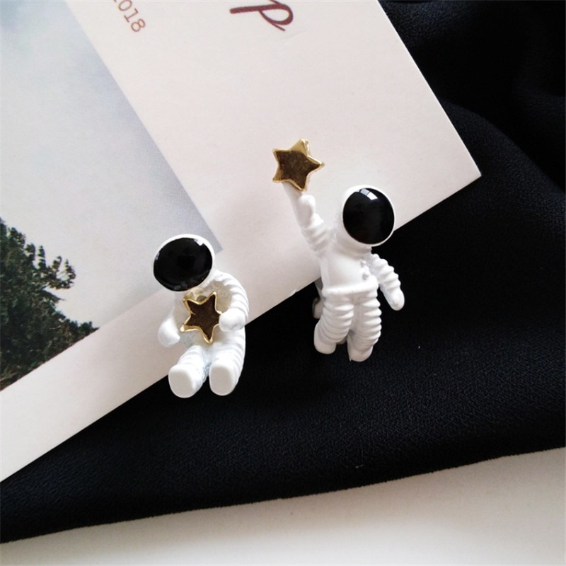 Space Astronauts Stud Earrings for Girls