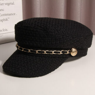 Autumn And Winter Hat Women's British Octagonal Hat