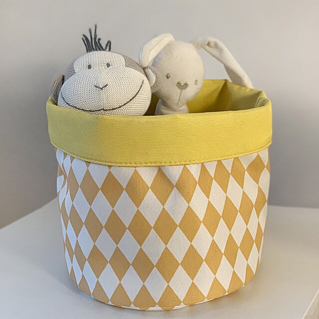 Baby Basket Foldable Toy Storage, Yellow
