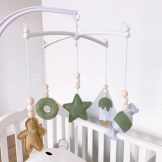 Baby Mobile Crib Holder Rotate Bracket DIY Baby Bed Bell Hanging Toys