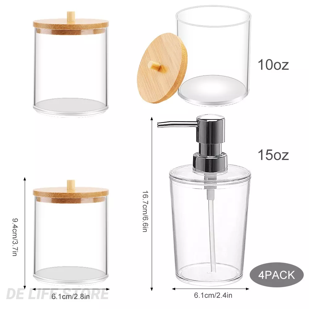 Bamboo Bathroom Accessories Set Bathroom Organizer - Image 6