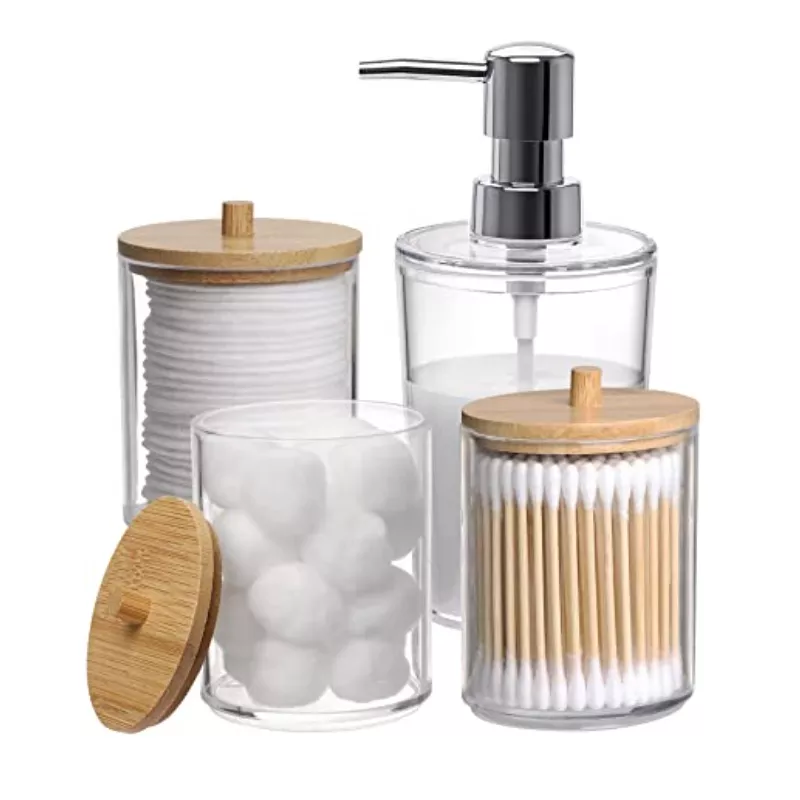 Bamboo Bathroom Accessories Set Bathroom Organizer