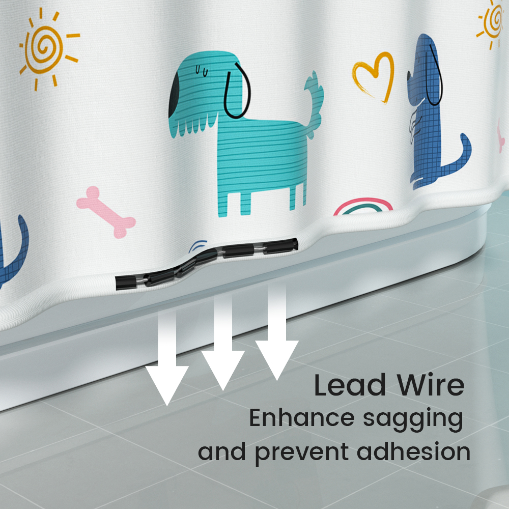 Bath Curtain Waterproof Fabric Shower Curtains - Image 2