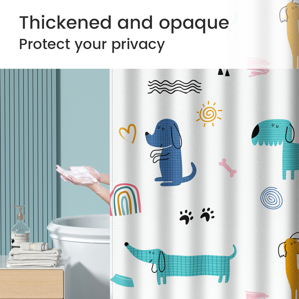 Bath Curtain Waterproof Fabric Shower Curtains - Image 3