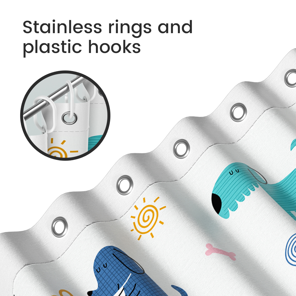 Bath Curtain Waterproof Fabric Shower Curtains - Image 4