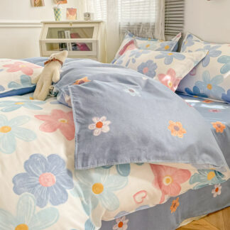 Colorful Floral Duvet Cover Set, Double Size