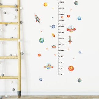 Cartoon Space Height Measurement Vinyl Wall Sticker