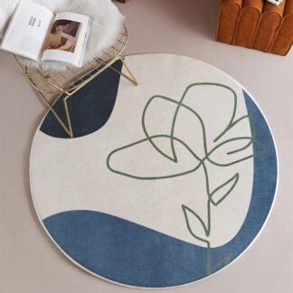 Bubble Kiss Nordic Round Carpets Rugs 100cm, Blue