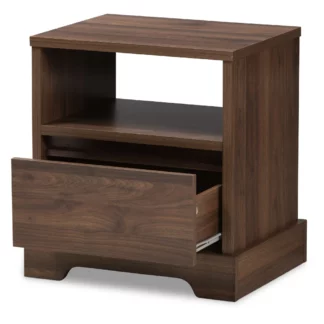 Burnwood Modern and Contemporary Walnut Brown