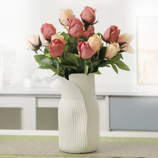 Ceramic Blue Vase Nordic Modern Art Creative, White