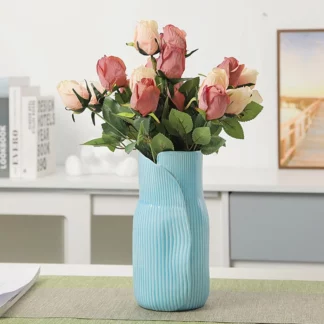 Ceramic Blue Vase Nordic Modern Art Creative, Blue