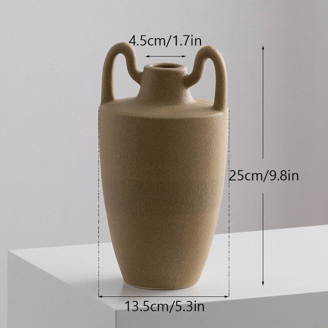 Nordic Ins Ceramic Decoration Vase, Shape 3, Brown - Image 2