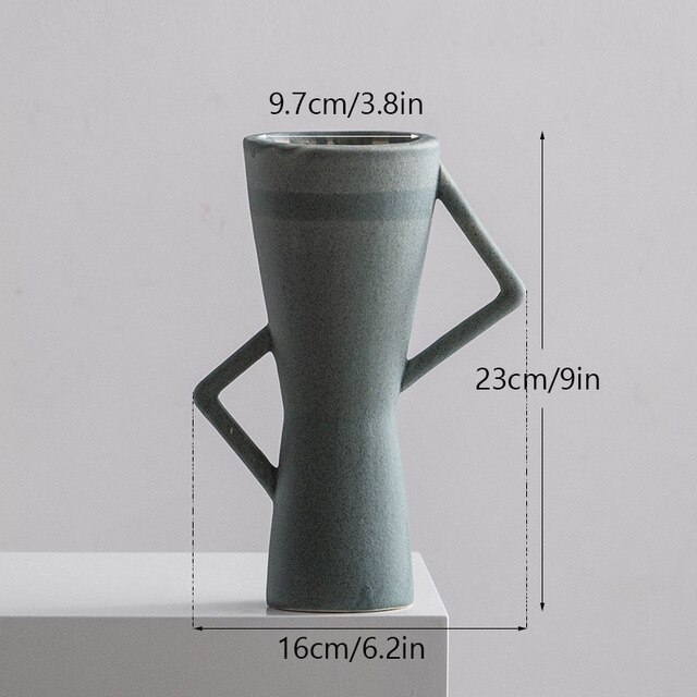 Nordic Matte Cute Vase Ceramic Flower Pot, Shape I - Image 2