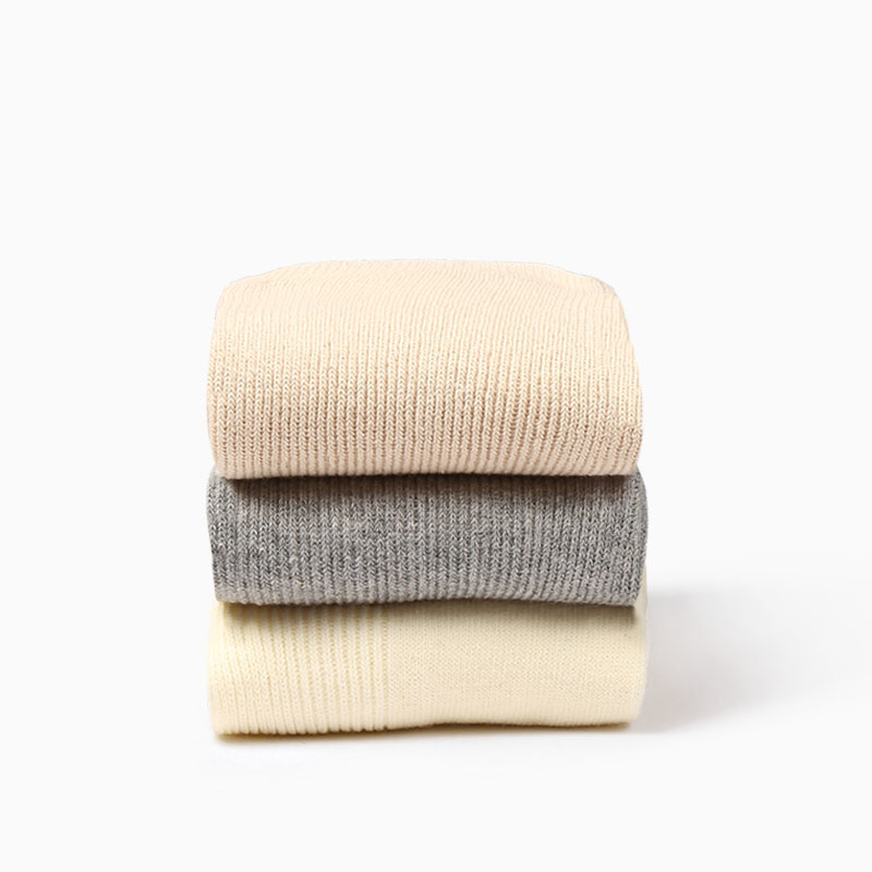 High School Girls Loose Solid Long Socks, 3pairs