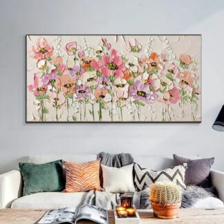 Modern Flowers Painting By Numbers On Canvas