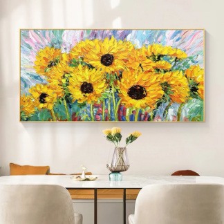 Oil Painting By Numbers Crafts Sunflowers Coloring Kit