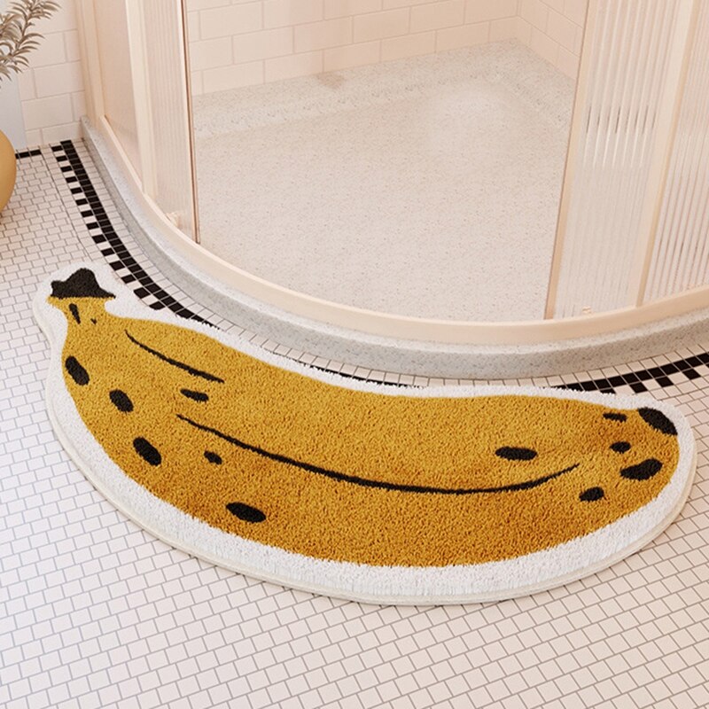 Cartoon Banana Bathroom Plush Rug - Image 2