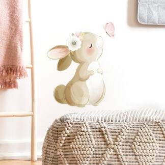 Cartoon Rabbit Butterfly Wall Sticker Kids Room Decoration