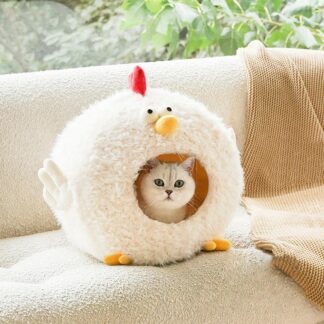 Cute House Winter Warm Enclosed Basket Cushion