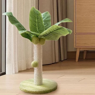 Kitten Cute Green Leaves Cat Scratching Posts