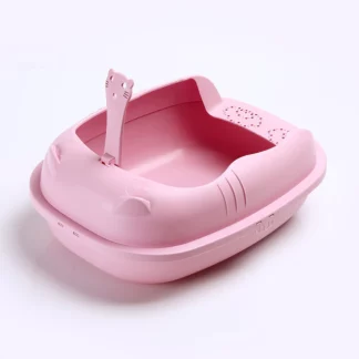 Cats Litter Box Toilet Basin Semi-Closed Sandbox Cat