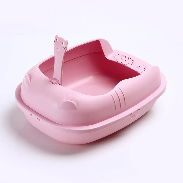 Cats Litter Box Toilet Basin Semi-Closed Sandbox Cat