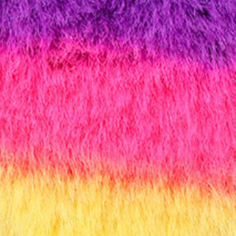 Fluffy Rainbow Heart Color Pom Pom Keychains - Image 6