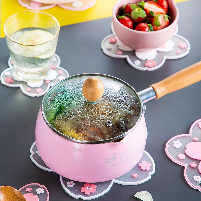 4PCS Cherry Blossom Coaster Insulation Mat - Image 3