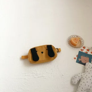 Cute Cartoon Dog Canvas Cloths Chest Cross Bag