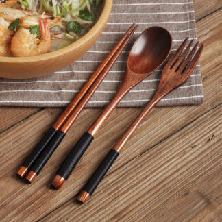 Chopsticks Tableware Wooden Cutlery Sets