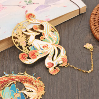 Chinese Style Brass Bookmark Tassel Pendant Retro Metal Book Clip