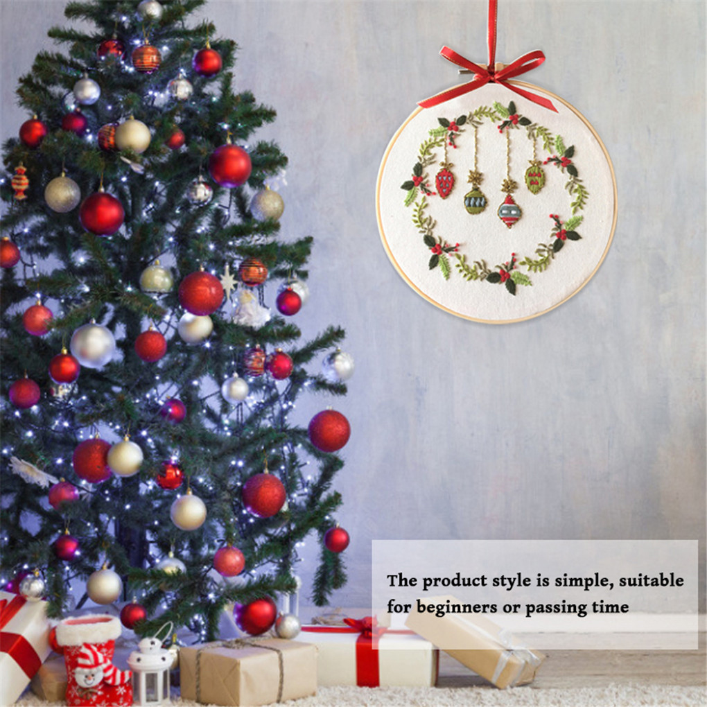 Christmas Embroidery Stitch Starter Kit DIY Handmade - Image 5
