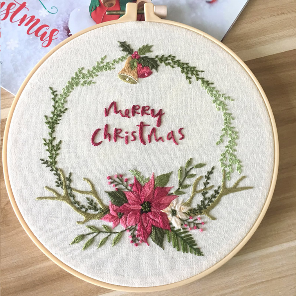 Christmas Embroidery Stitch Starter Kit DIY Handmade - Image 6