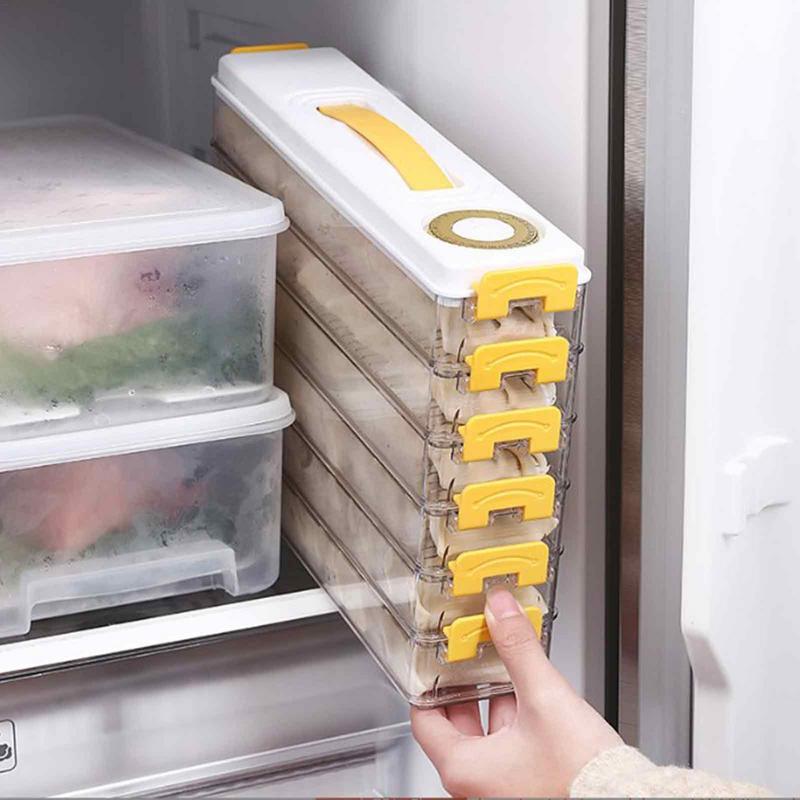 2-Tier Clear Dumpling Storage Box Stackable Container - Image 3