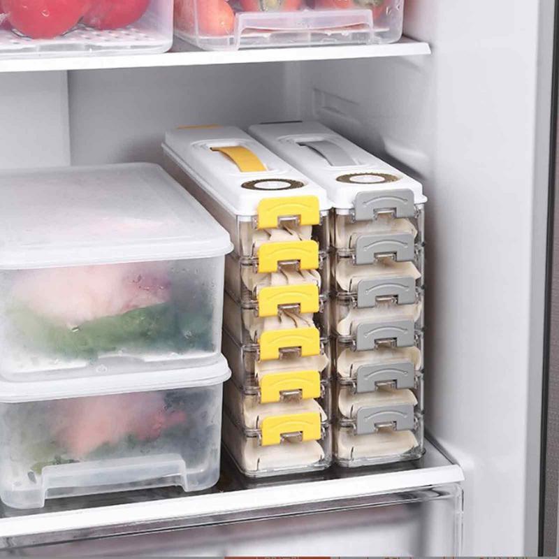 2-Tier Clear Dumpling Storage Box Stackable Container - Image 4