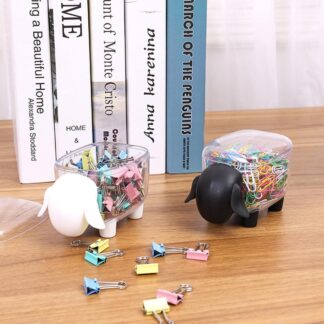 2 PCS Sheep Paper Clips Pushpins Box