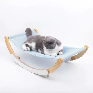 Comfortable Sunny Cat Hammock Bed Lounger Solid Wood