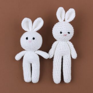 Cotton Crochet Stuffed Rabbit Toy, 2PCS
