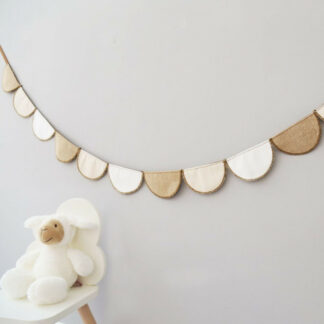 Cotton Linen Flower Garland Flags Kids Room Wall Hanging