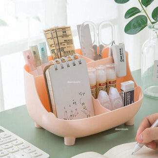 Creative Multifunctional 6 Gird Desktop Organizer Pen Holder