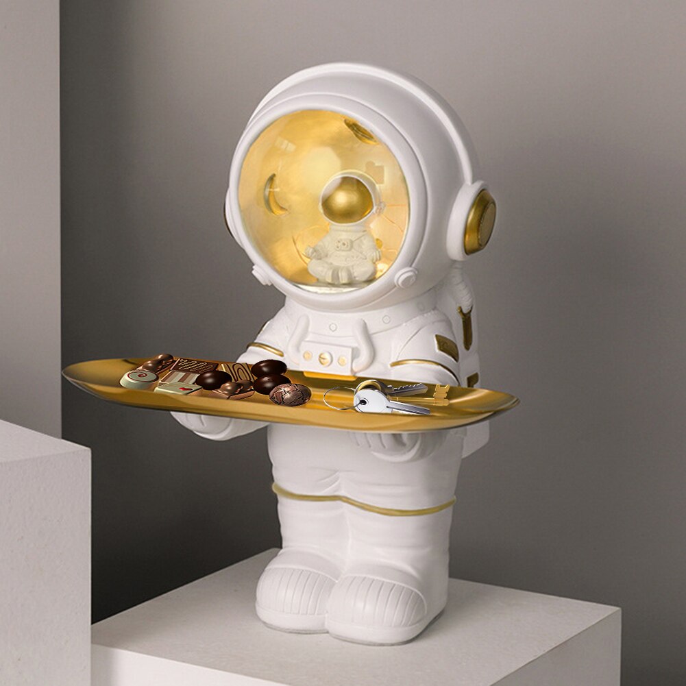 Creative Astronaut Statue Storage Tray Home Decoration