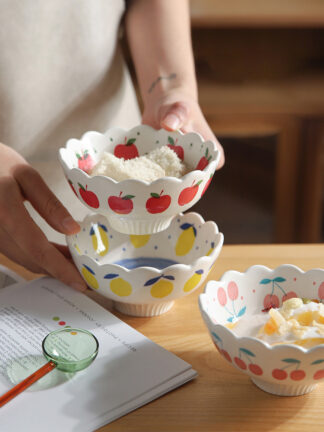 Creative Ceramic Bowl Dessert Bowl, Set of 3