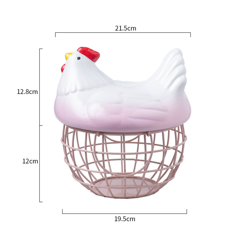 Creative Ceramic Egg Basket Kitchen Storage Basket - Image 4