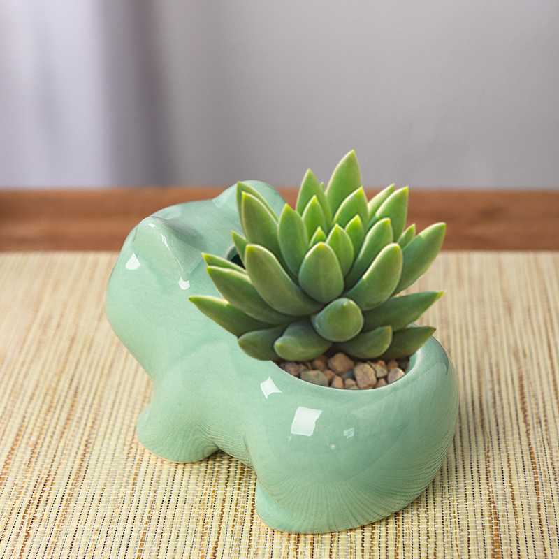 Creative Ceramic Mini Green Plants With Hole - Image 2