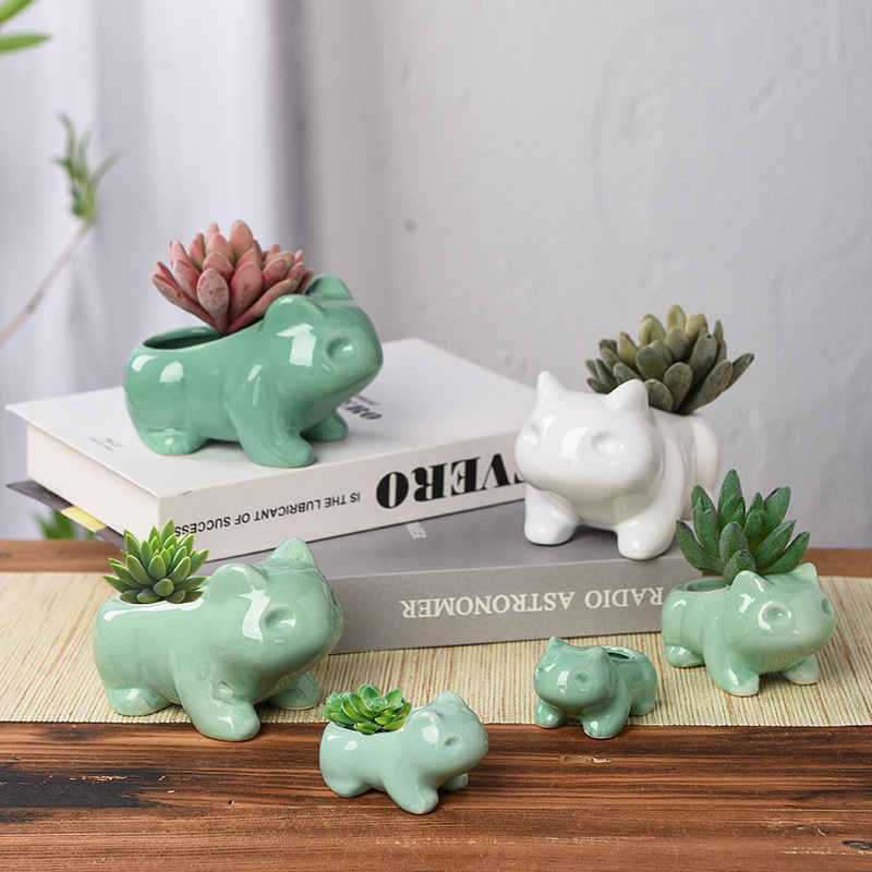 Creative Ceramic Mini Green Plants With Hole - Image 3