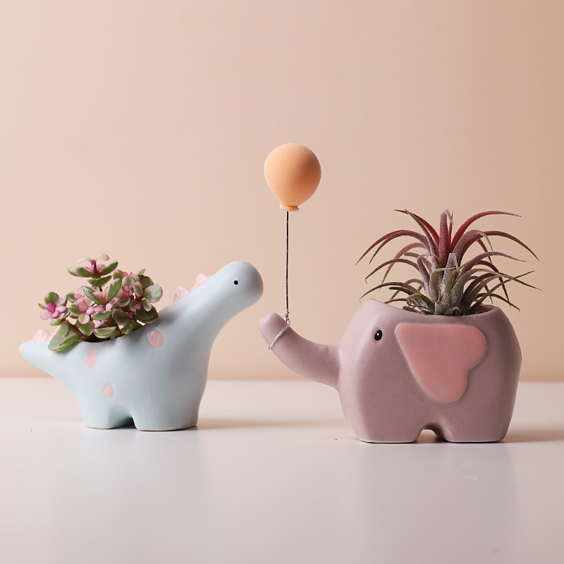 Ceramic Cute Elephant Succulent Pot For Home Decor - Image 5